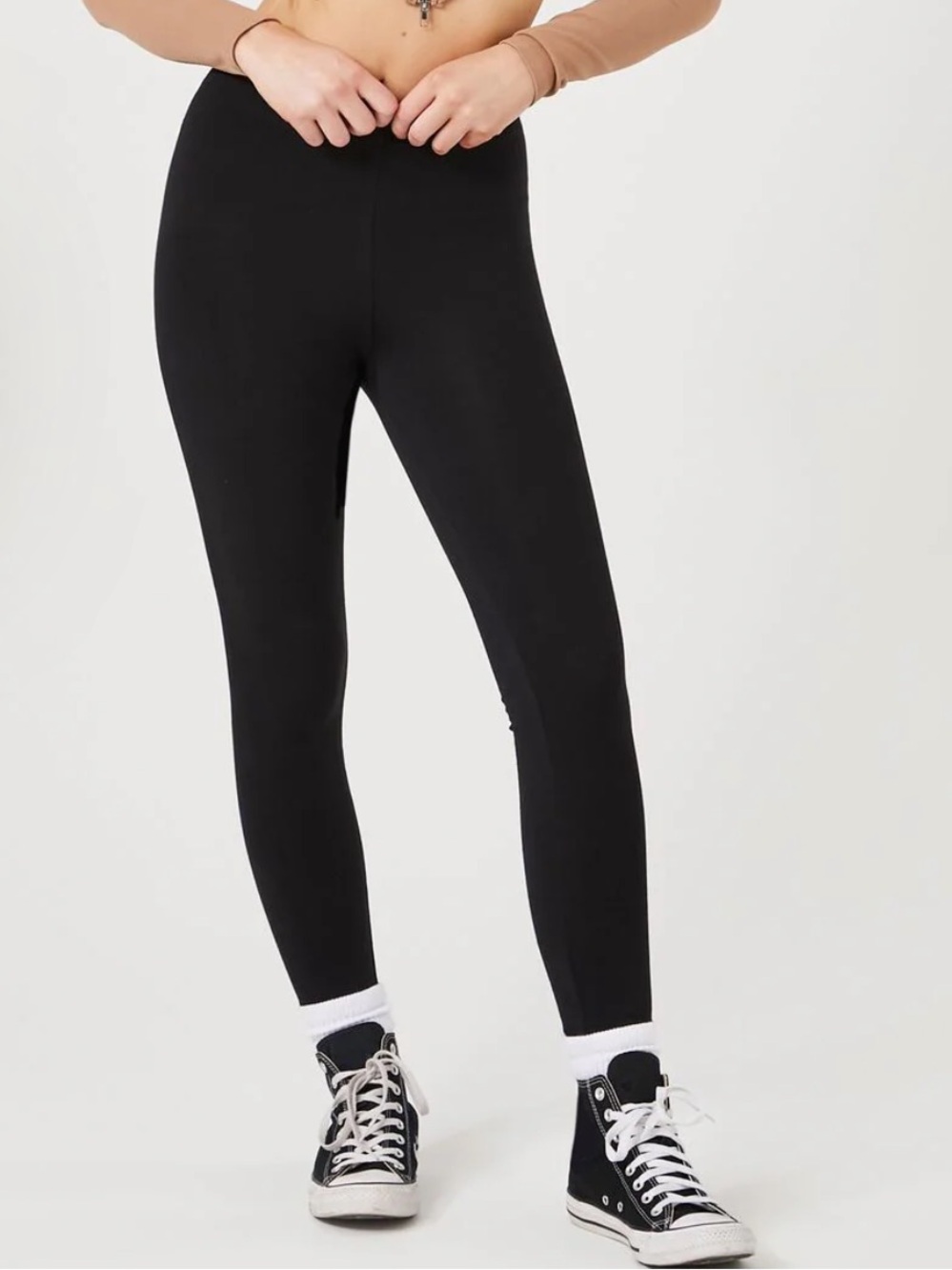 Forever 21 Black High-Waist Leggings 3 pairs